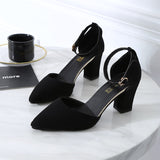 kamames version wild thick with pointed single shoes fashion comfortable high heels trend sexy high heels wedding shoes mujer