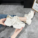 kamames kamames Shoes And Women's Color Ties With Thick Soles, Muffins And Small White Shoes, Net Surface, Love, Women's Singles Shoes, Travel Shoes.