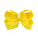 6 Inch Big Grosgrain Ribbon Solid Hair Bows With Clips Girls Kids Hair Clips Headwear Boutique Hair Accessories