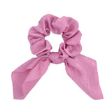 New Chiffon Bowknot Elastic Hair Bands For Women Girls Solid Color Scrunchie Headband Hair Ties Ponytail Holder Hair Accessories