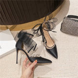 kamames 2022 New Women's Shoes Summer Bow Fairy Style Fashionable Niche Women's High Heels Sweet Stiletto Shoes