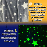 1pc Children's Luminous Throw Blanket, Star Luminous Blanket, Gift For Boys Girls Children Toddlers, Comfortable Soft Fluffy Plush Flannel Fleece Blanket, Suitable For Couch Bed School, Birthday Christmas Halloween Thanksgiving Easter Gift