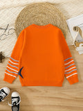 Boys Stylish Shark Pattern Sweater Round Neck Long Sleeve Stretch Warm Knit Pullover Top Kids Clothes Outdoor