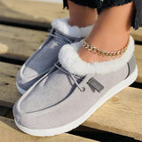 kamames New Winter Cotton Shoes Plush Thickened Warm Single Shoes Large Size 43 Cotton Shoes