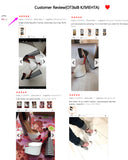 kamames Onlymaker Women's Sandals Platform Peep Toe Chunky Square Heels Ankle Strap Sandals Black And White Stripes Party Fashion Shoes