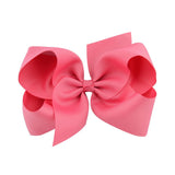 6 Inch Big Grosgrain Ribbon Solid Hair Bows With Clips Girls Kids Hair Clips Headwear Boutique Hair Accessories