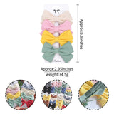 4Pcs/set Cute Solid Bowknots Hair Clips For Baby Girls Safty Boutique Hairpins Handmade Barrettes Headwear Kids Hair Accessories