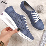 kamames Adisputent Summer Women Flats Shoes Female Hollow Breathable Mesh Casual Shoes for Ladies slip on flats Loafers shoes Beach