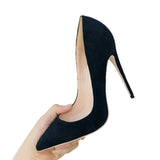 kamames Women Pumps for Wedding Shoes Pointed Toe Sexy High Heels Shoes 12 cm 10 cm Stilettos Red Black plus size 33-45 RM001 ROVICIYA