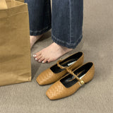 kamames kamames Mary Jane Shoes Women's Shoes 2023 Spring And Autumn New Shallow Mouth Square Head Low Heel With Minority Skirt Temperament Single Shoes