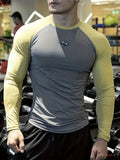 Mens Ultra-Soft, Stretchable Raglan Sleeve T-shirt - Athletic Fit for Dynamic Sports - Long Sleeve Comfort