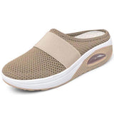 kamames Women's shoes 2022 summer Breathable Mesh women slippers size 43 half drag platform Sandals women Beach Slippers zapatos mujer