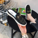kamames kamames Semi-Slippers For Women's 2023 New Round Head Shoes With Muller Single Shoes, Ladies' Fashionable And Casual Baotou Slippers