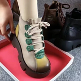 kamames Up Elegant Woman Boots Flat Heel Round Toe Shoes Winter Footwear Boots-Women Ankle Genuine 2022 High Heel Rock Ladies Autum