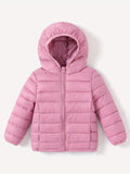 Kid's Outdoor Hooded Quilted Jacket, Light-weight Warm Padded Coat, Boy's Clothes For Winter Outdoor, As Gift