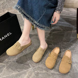 kamames kamames Baotou Slippers Female 2024 Summer New Wear Muller Shoes Women's Shoes Sen Female Wind Flat Lazy Drag