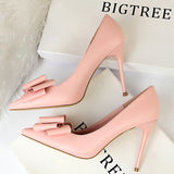 BIGTREE Shoes Bow Woman Pumps Sexy High Heels Shoes Women Stiletto Casual Women Heels Office Shoes Women Basic Pump Ladies Shoes