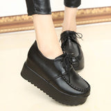 kamames The Spring And Autumn Of 2024, The New Korean Version Of High-Heeled Women's Shoes Increased Single Shoes, British Retro Thick-Soled Muffin Shoes.