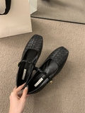 kamames kamames Mary Jane Shoes Women's Shoes 2023 Spring And Autumn New Shallow Mouth Square Head Low Heel With Minority Skirt Temperament Single Shoes