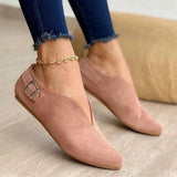 kamames Comfort Pointed Toe Suede Women Flats Shoes Woman Sneakers Summer Fashion Casual Shoes Women Loafers Zapatos Mujer Plus
