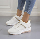 kamames Women's Shoes 2022 Summer Wedge Platform Casual Shoes Women Lace Up Sports Shoes Woman Plus Size Non Slip Breathable Sneaker