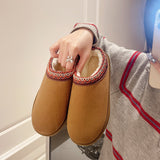 kamames Women's Shoes, Snow Boots, Women's Winter Fashion, Baotou Slippers, Muffin, Thick Soles, Warm Cotton Shoes.