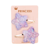 2Pcs/set Glitter Cartoon Cartoon Love Heart Crown Hair Clips For Girls Handmade Hairpins Boutique Barrette Kids Hair Accessories