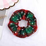 Christmas Hair Scrunchies Accessories Velvet Chiffon Elastic Hair Bands Scrunchy Hair Ties Ropes Scrunchie for Women or Girls