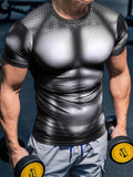 Men's Graphic Muscle Tee - Shirts with Breathable Compression, Moisture-Wicking, Quick-Drying, Athletic Fit, Comfy Top for Summer Sports and Outdoor Activities