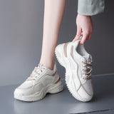 kamames kamames Sports Shoes 2023 Summer New Patchwork Color Breathable Running Women's Shoes Soft Sole Student Platform Old Dad Shoes