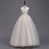 Kamames  New Children's Dress Princess Dress Middle and Big Children's Wedding Dress Long Pettiskirt Girl's Lace Princess Dress