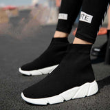 zingj For Women Vulcanized Shoes Female Socks Shoes Trainers Women Slip-on Stretch Platform Shoes Black Sneaker Femme