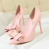 BIGTREE Shoes Bow Woman Pumps Sexy High Heels Shoes Women Stiletto Casual Women Heels Office Shoes Women Basic Pump Ladies Shoes