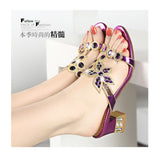 kamames Slippers, Women's Summer Sandals, Seaside Sandals, Sandals, Women's Thick Heels, Large Size Women's Shoes, Diamond Sandals 42