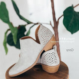 kamames Autumn And Winter New Large-Size Hollowed-Out Short Boots Martin Boots Pointed Low-Heeled Women's Shoes