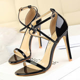 BIGTREE Shoes Buckle Strap High Heels 2022 New Women Heels Sandals Stiletto 11cm Sexy Heels Party Shoes Women Pumps Ladies Shoes