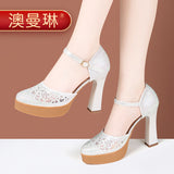 kamames Manlin Specialized In Body Shape And Gait Catwalk Super High Heel Practice Baotou Stage Performance Cheongsam Shoes Girl