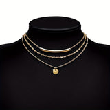 Versatile Handmade Choker Necklace Set - Elegant Adjustable Metal Pendants, Ideal for Birthdays & Holidays