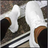 kamames Sport Shoes Summer 2022 Fashion Breathable Mesh Platform Sneakers Socks Women's Plus Size Lace-up Wedge Tennis Female
