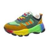 kamames And Autumn 2024 New Large-Size Thick-Soled Daddy Shoes Leisure Color Soles Muffin Women's Shoes Large-Size Spot