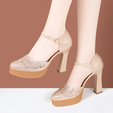 kamames Manlin Specialized In Body Shape And Gait Catwalk Super High Heel Practice Baotou Stage Performance Cheongsam Shoes Girl