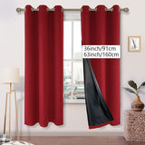 2 Panels Luxurious Blackout Faux Linen Imitation Textured Curtains - Panels with Insulating Polyester Coating, Grommet Top, and Room Darkening Function for Bedroom, Living Room, Home Decoration and Energy Efficiency