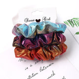 3/5/Pcs Silk Scrunchies Print Leopard Scrunchie Set Elastic Hair Bands Solid Color Fashion Headwear Women Hair Accessories Gift