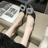 kamames kamames Buckle Diamond Baotou Half Slipper Female Wear Summer 2023 New Thin Heel Short Heel Lazy Cool Drag Muller Shoes Female