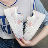 kamames kamames Board Shoes Female 2023 Summer New Platform Platform Students Spell Color Increased Show Thin Leisure Sports Small White Shoes