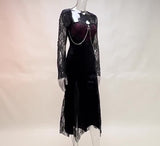 kamames Lace Spliced Cross Dress, Dark Style, Sexy Slimming, Hip Split Dress