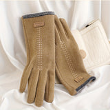 Women's Fleece Lined Winter Gloves, Windproof Touch Screen Outdoor Thermal Cycling Driving Gloves