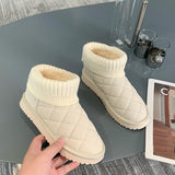 kamames kamames Mouth Snow Boots Women 2023 Winter New Casual Platform High-Top Cotton Shoes Women Add Thick And Velvet Cotton Boots Women