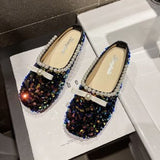 kamames Pearl Slippers 2022 New Summer Women Soft Bottom Slippers Girls Bling Half Covered Slides Muller Shoes Flip-flops 35-40