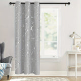 1pc Modern Grey Golden Silvery Marble Pattern Curtain for Bedroom, Office, Kitchen, Living Room, and Study - Classic European Design for Home Decoration